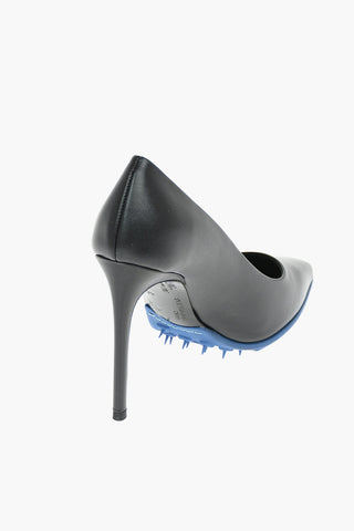 Leather SPIKE Pumps with Contrasting Spiked Sole 11,5cm