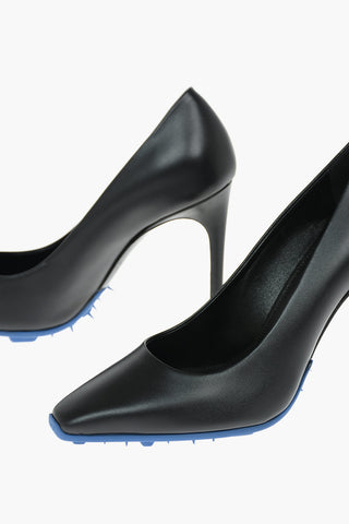 Leather SPIKE Pumps with Contrasting Spiked Sole 11,5cm