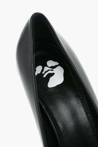 Leather SPIKE Pumps with Contrasting Spiked Sole 11,5cm