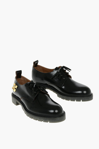 Leather ARROW Derby Shoes with Side Iconic Logo