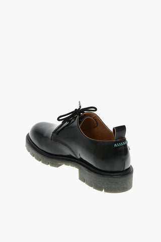 Leather ARROW Derby Shoes with Side Iconic Logo