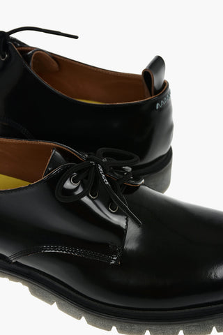 Leather ARROW Derby Shoes with Side Iconic Logo