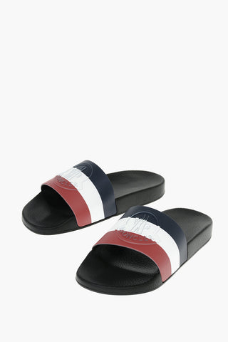 Tricolor BASILE Slides with Embossed Logo