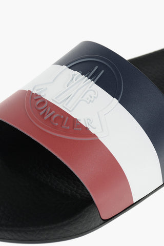 Tricolor BASILE Slides with Embossed Logo