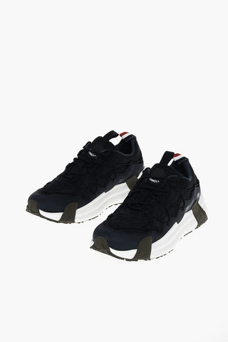 Lace Trimmed COMPASSOR Low-top Sneakers with Suede Details