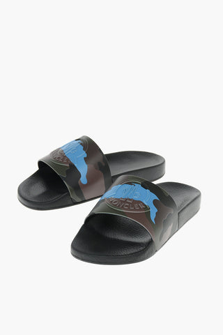 Camou Patterned BASILE Slides with Embossed Logo