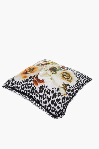 HOME Animal Patterned Silk BOUQUET LEOPARD Pillow