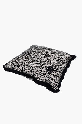 HOME Maxi Cuscino VELVET SKIN in Velluto con Frange