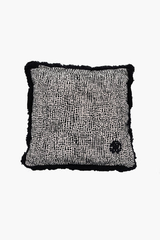 HOME Maxi Cuscino VELVET SKIN in Velluto con Frange