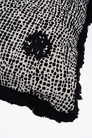 HOME Maxi Cuscino VELVET SKIN in Velluto con Frange