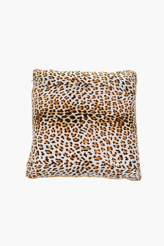 HOME Animal Patterned Silk LEOPARD FRAME Pillow