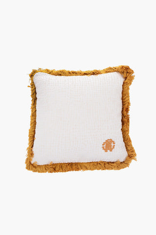 HOME Cuscino VELVET SKIN con Frange Dorate