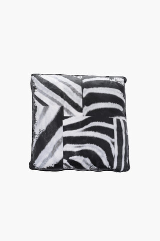 HOME Cuscino ZEBRA PATCH in Seta A Fantasia Animalier