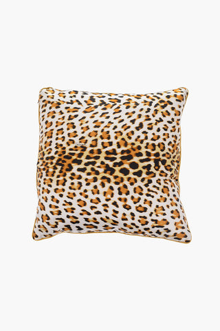 HOME Maxi Cuscino LEOPARD FRAME in Seta a Fantasia Animalier