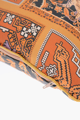 HOME Cuscino CAMEL STAMPS in Seta Effetto Broccato