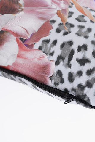 HOME Cuscino ROSE LEOPARD in Seta a Fantasia Animalier