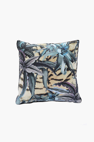 HOME Animal Ptterned Silk FLOWER TIGRESSE Pillow
