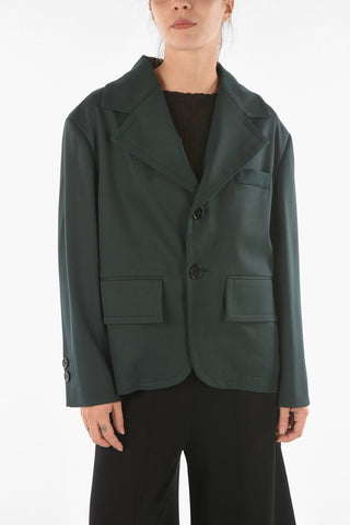 MM6 2 Button Maxi Lapel Blazer