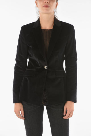 COUTURE Crystal Skull SARA VELVET Velour Blazer