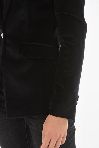 COUTURE Crystal Skull SARA VELVET Velour Blazer