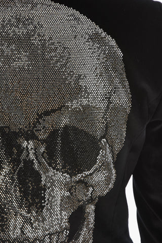 COUTURE Crystal Skull SARA VELVET Velour Blazer