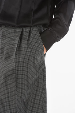 MM1 Wool Skirt Satin Shirt Dress