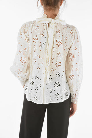 Sangallo ANNASIA BRODIERIE Top with Bishop Sleeves