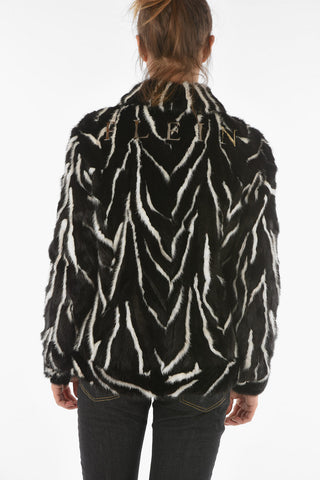 COUTURE Breast-pocket BLACK SOUL Two Tone Mink Fur Jacket