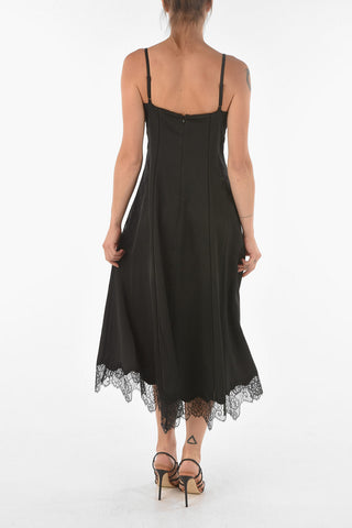 Slip Dress in Satin LALITA con Inserti e Bordi in Pizzo