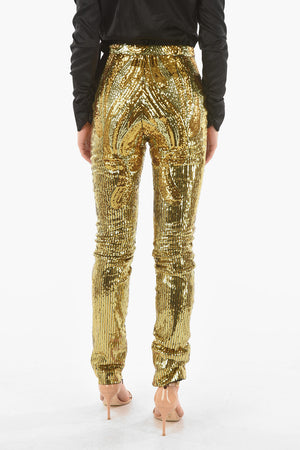 COUTURE Sequin Pants ELEGANT with Ankle Zip