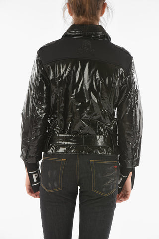 Logo Knitted Sleeve NYLON Padded Jacket