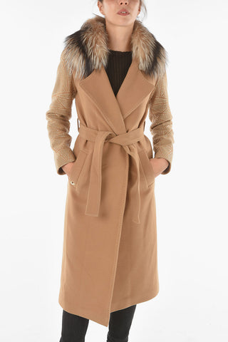 COUTURE Cappotto MARY con Collo in Pelliccia di Volpe Removibile