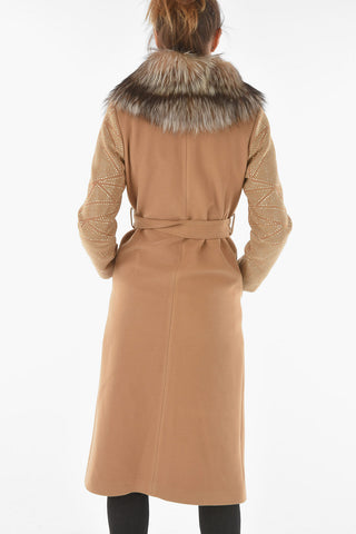 COUTURE Cappotto MARY con Collo in Pelliccia di Volpe Removibile