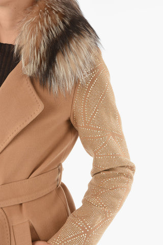 COUTURE Cappotto MARY con Collo in Pelliccia di Volpe Removibile
