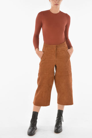 Pantaloni Gaucho LEAH CULOTTE in Pelle Scamosciata