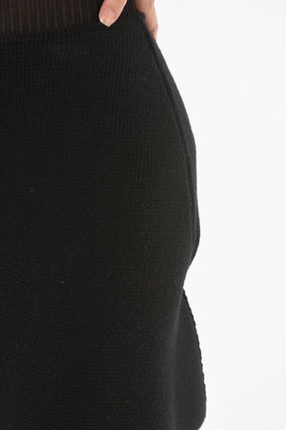 Shetland Wool Double-face Miniskirt 