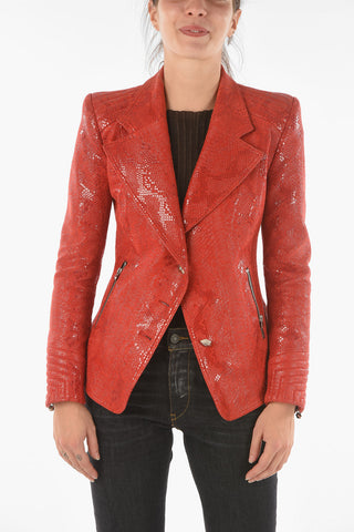 COUTURE Chiodo ELEGANT in Pelle Stampa Pitone