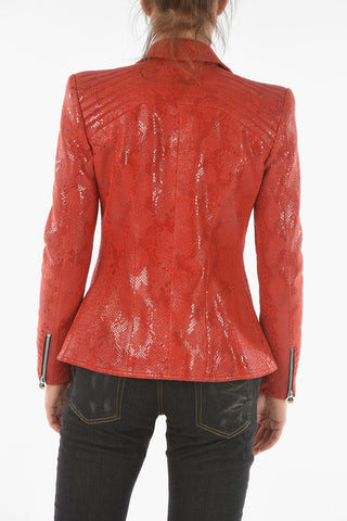 COUTURE Chiodo ELEGANT in Pelle Stampa Pitone