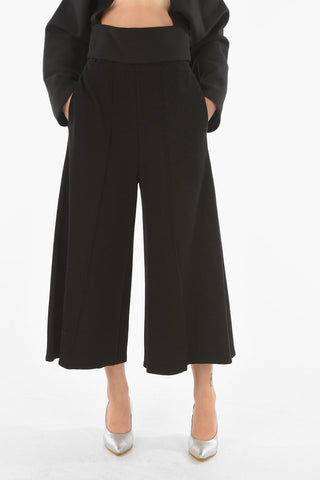 MM6 Elastic Waistband Palazzo Pants