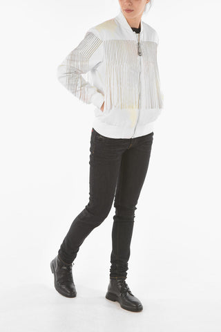 COUTURE Bomber Tie-Dye FRINGE con Pendenti