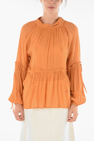 Voile EIMAR Top with Self-tie Details