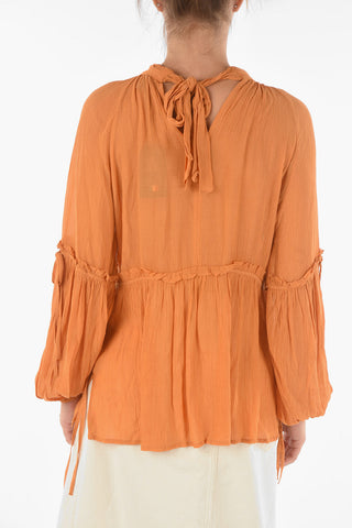 Voile EIMAR Top with Self-tie Details