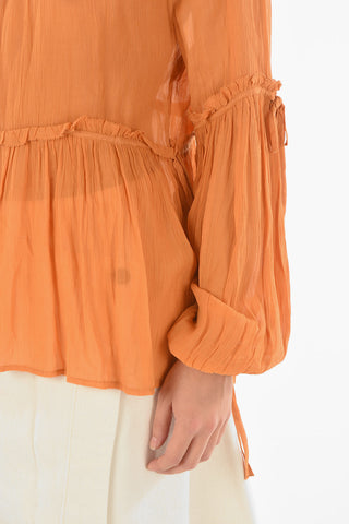 Voile EIMAR Top with Self-tie Details