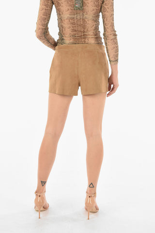 Suede Leather CALIX Shorts