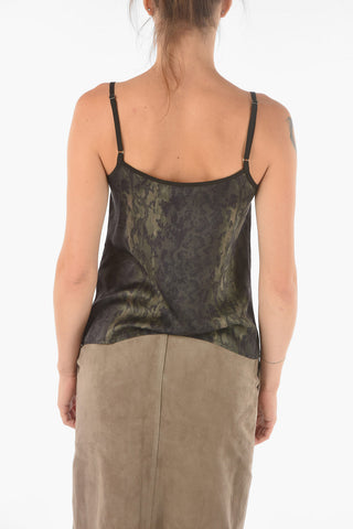 Top TAMI MASALA in Satin con Stampa Pitone