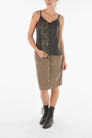 Top TAMI MASALA in Satin con Stampa Pitone