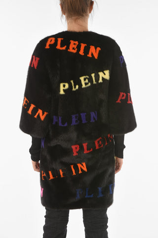 COUTURE All-Over Logo RAINBOW Mink Fur Coat
