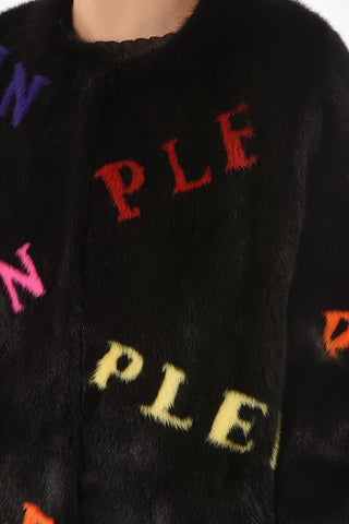 COUTURE All-Over Logo RAINBOW Mink Fur Coat