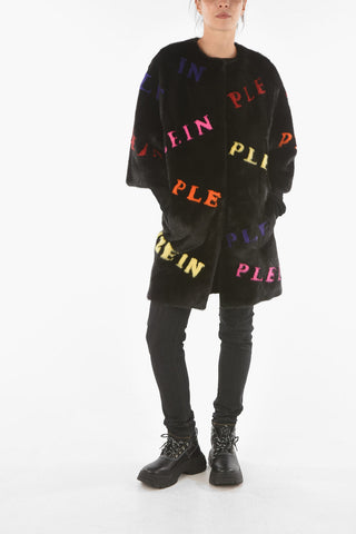 COUTURE All-Over Logo RAINBOW Mink Fur Coat