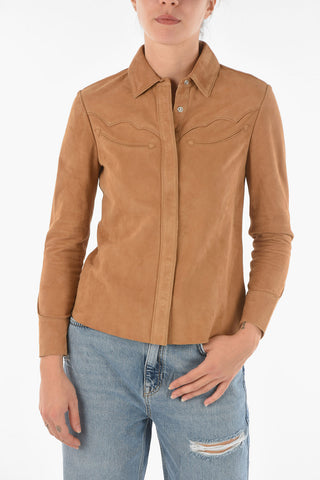 Camicia OAKLEY in Suede con Bottoni a Pressione